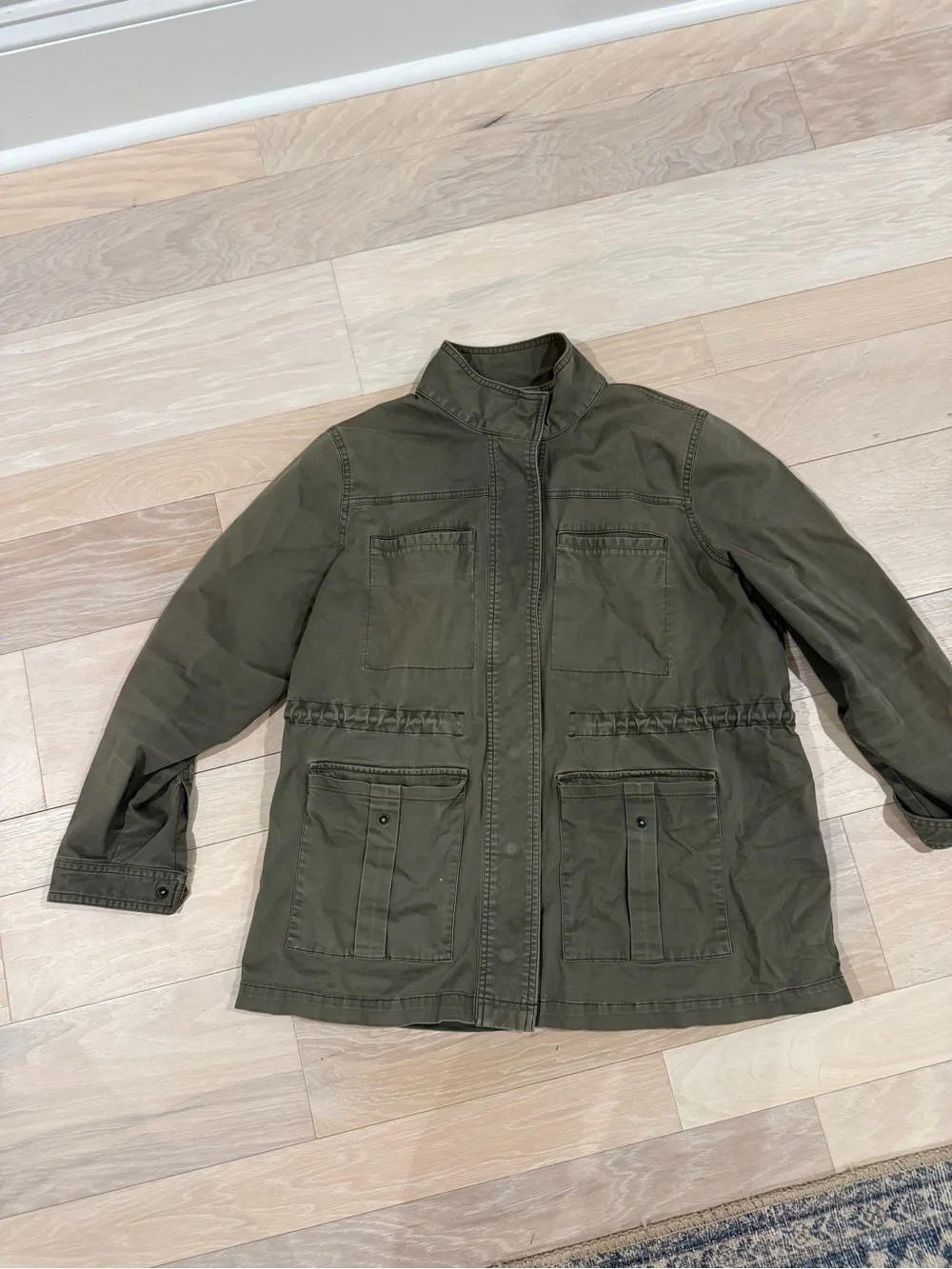 Universal Thread Olive Utility Jacket with Button Front - Picture 1 of 2
